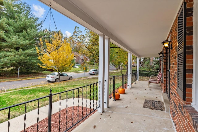 view of patio / terrace featuring covered porch