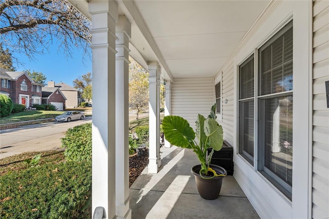 view of patio with covered porch