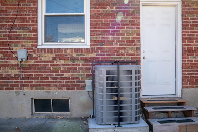 exterior details featuring central AC unit