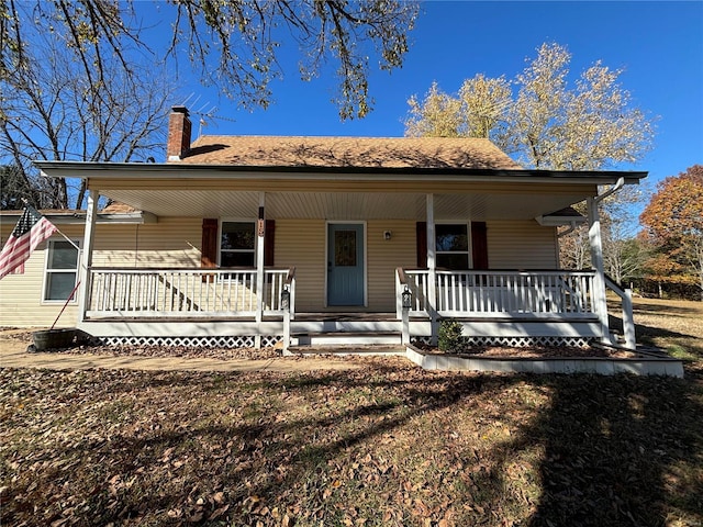 view of front of house with covered porch