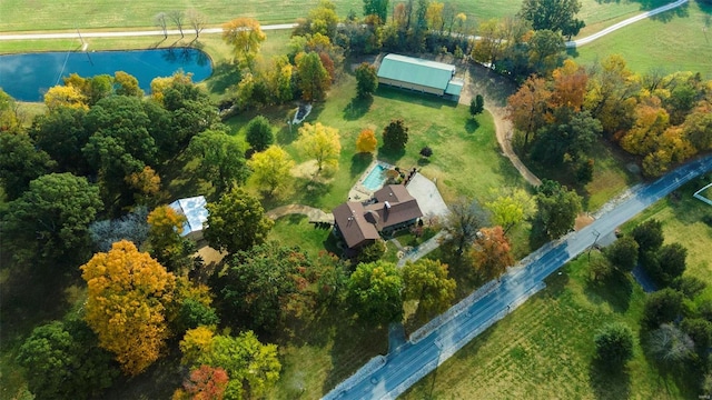 aerial view featuring a rural view