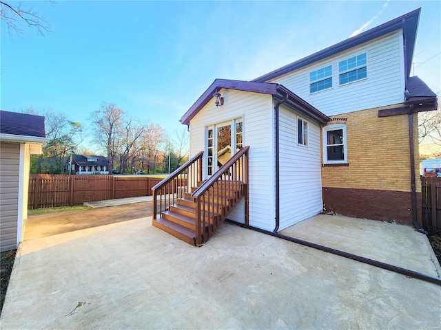 exterior space with a patio area