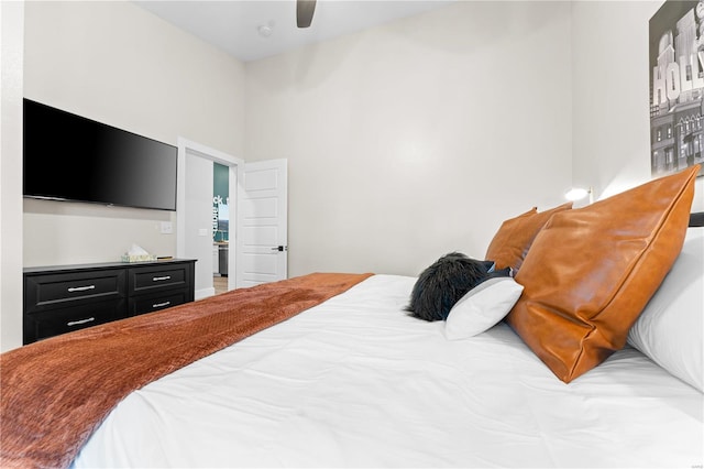 bedroom with ceiling fan