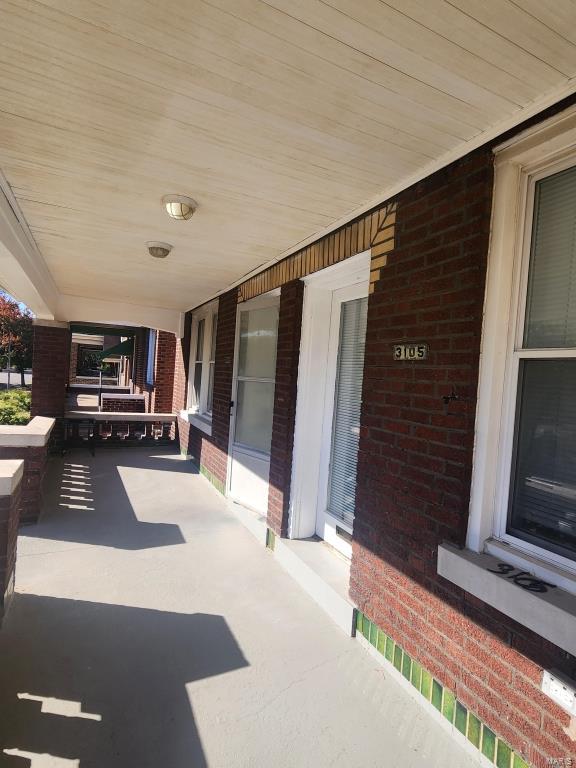 view of patio with covered porch