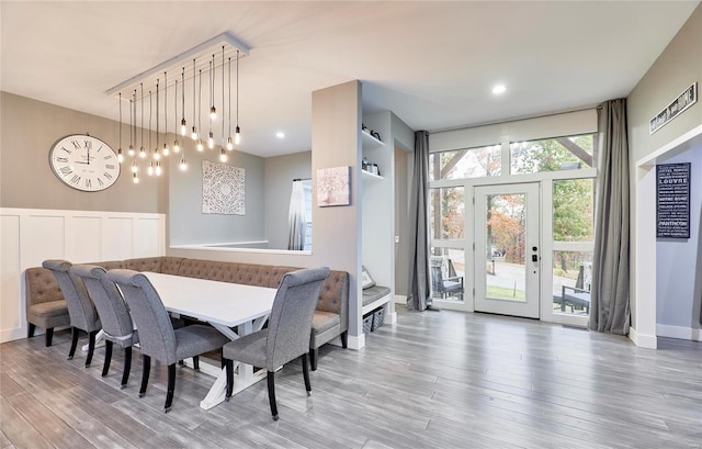 dining room featuring hardwood / wood-style flooring