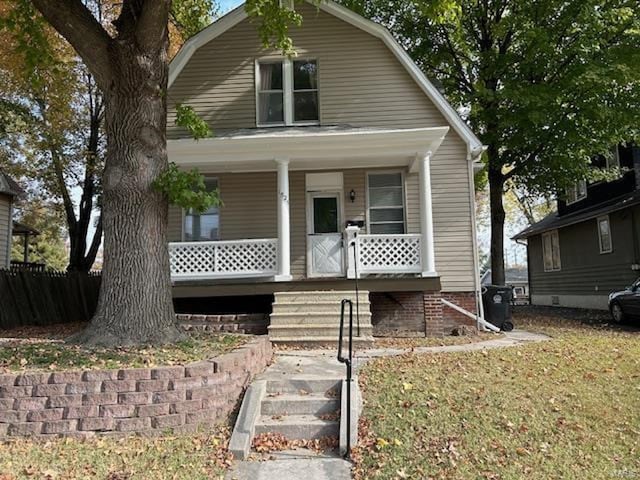 bungalow-style home with a porch