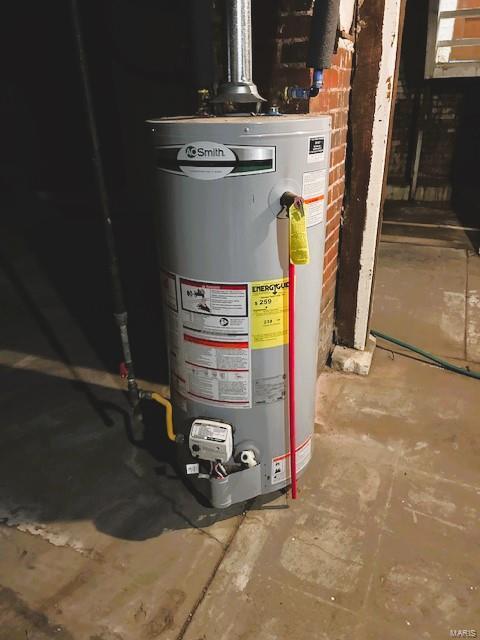 utilities featuring gas water heater