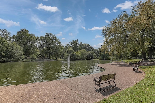 view of property's community featuring a water view