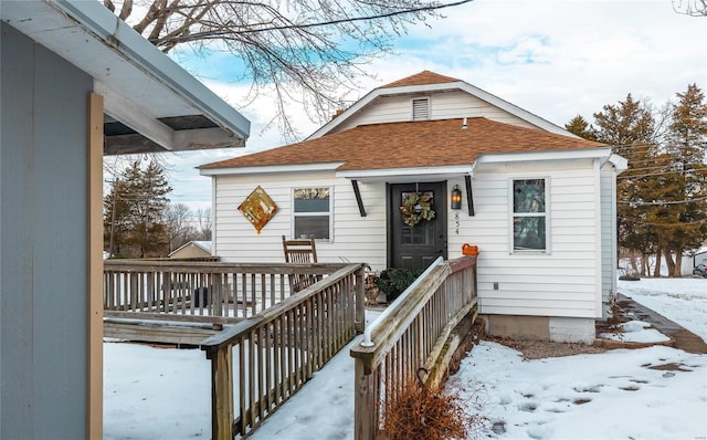 view of bungalow-style home