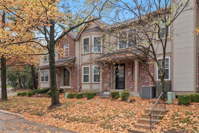 view of front of home with central AC