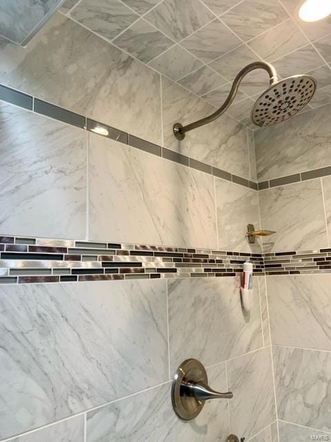 details with tiled shower