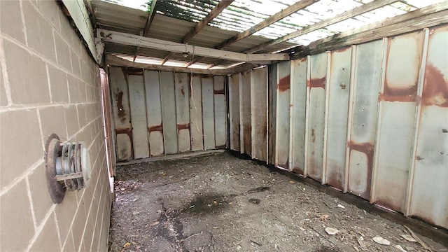 view of storage room