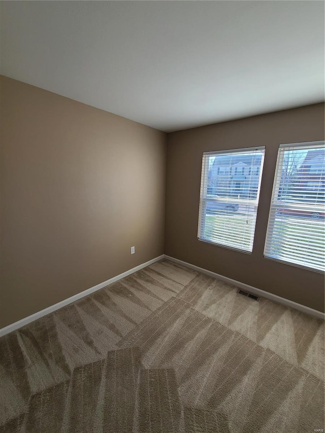 empty room featuring carpet floors and plenty of natural light