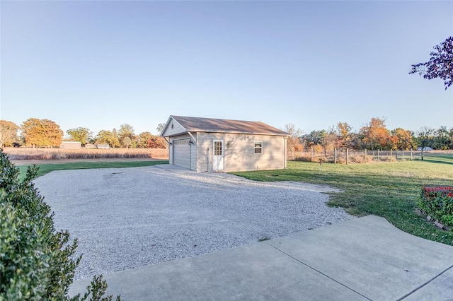 exterior space with a lawn