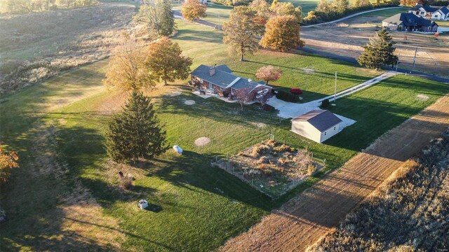 drone / aerial view featuring a rural view