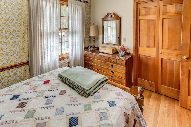 bedroom featuring hardwood / wood-style floors