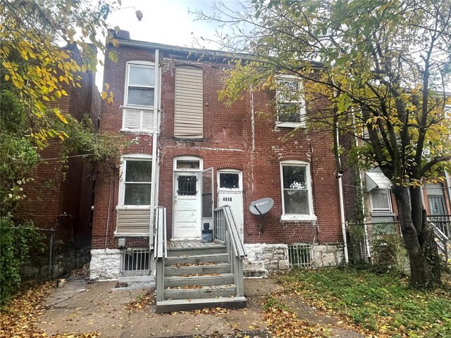 view of front of home with central AC