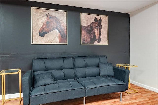 living room featuring wood-type flooring