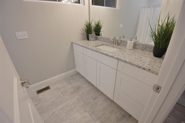 bathroom with vanity