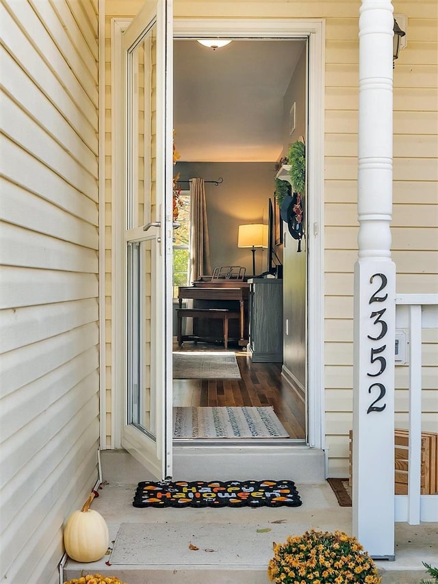 property entrance with visible vents