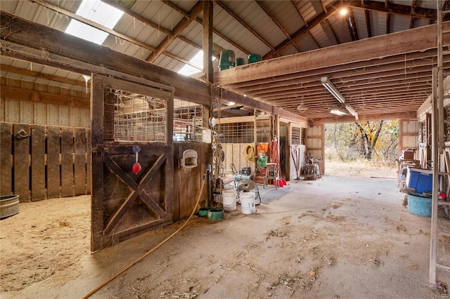 view of horse barn