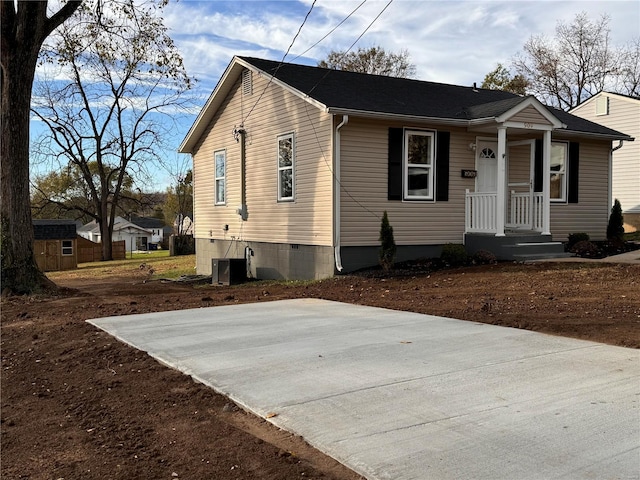 view of bungalow