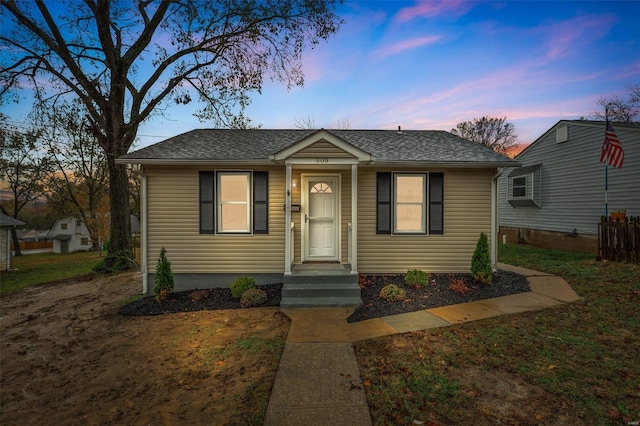 view of bungalow