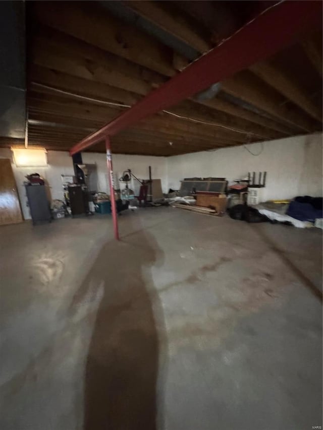 view of basement