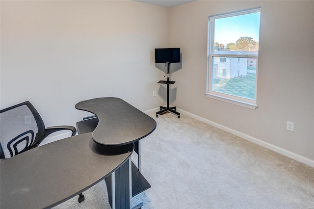 home office featuring carpet