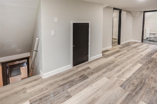 interior space with light wood-type flooring