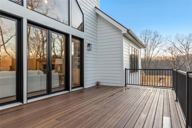 view of deck at dusk