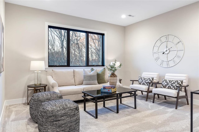 view of carpeted living room