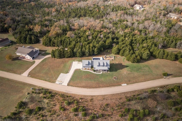 bird's eye view with a rural view