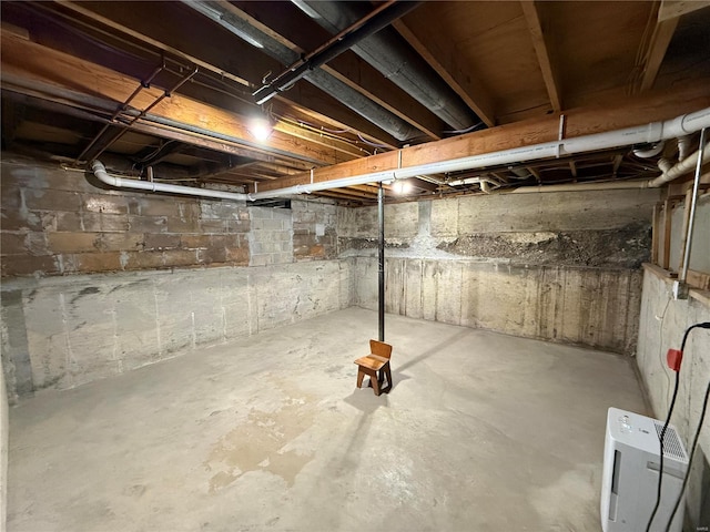 view of basement