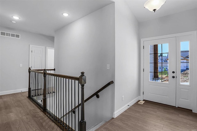 entrance foyer featuring hardwood / wood-style floors