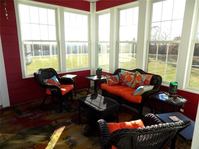 sunroom featuring plenty of natural light