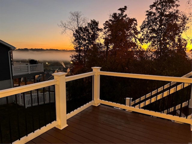 view of deck at dusk