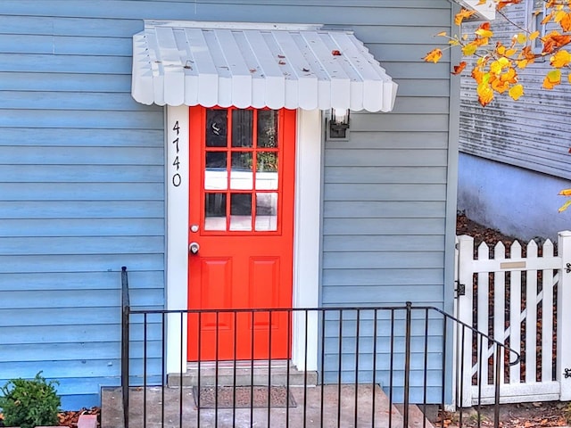 view of doorway to property