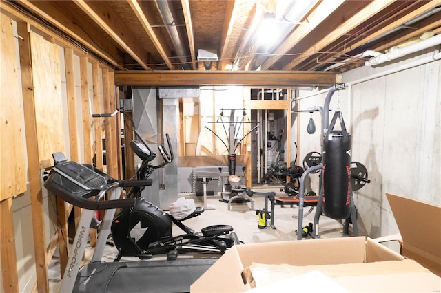 view of workout area