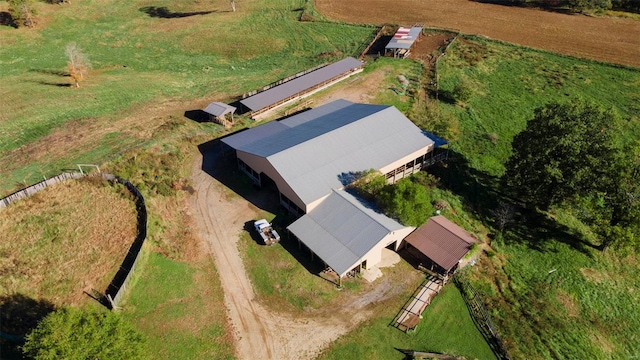 aerial view with a rural view