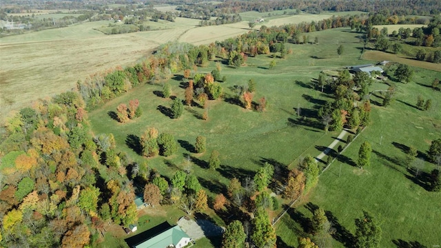 drone / aerial view featuring a rural view