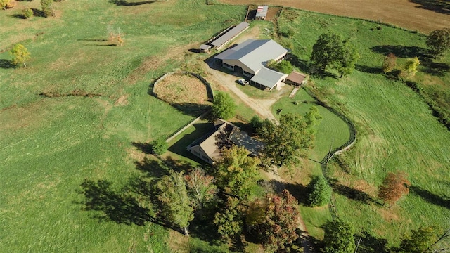 drone / aerial view with a rural view