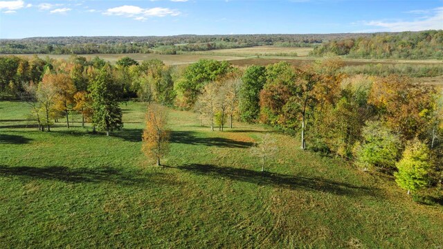 aerial view featuring a rural view