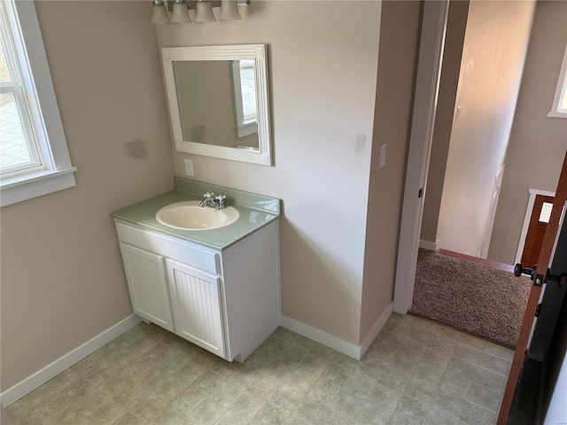 bathroom with vanity