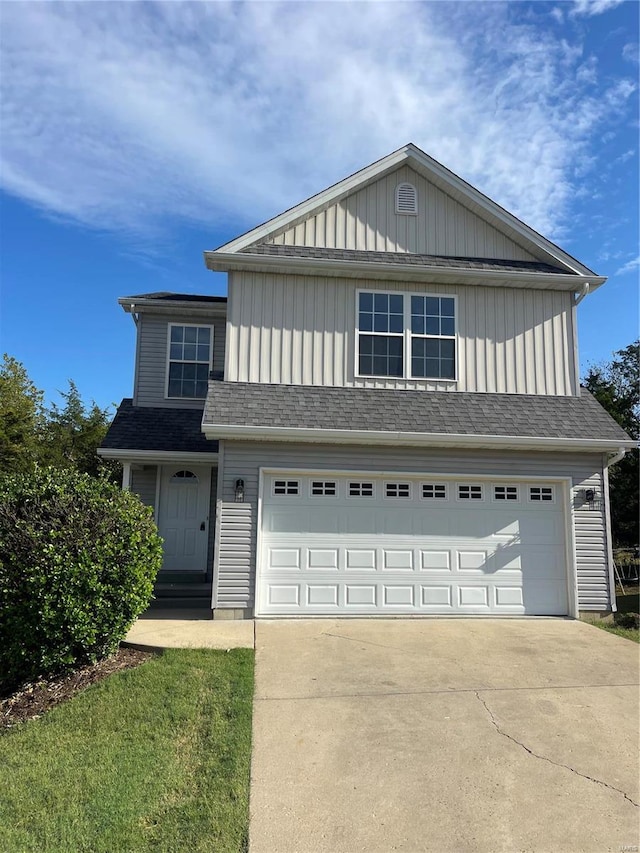 view of front of home featuring a garage