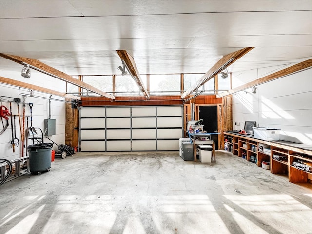 garage featuring electric panel