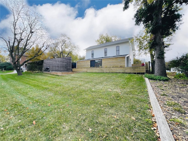 exterior space with a lawn