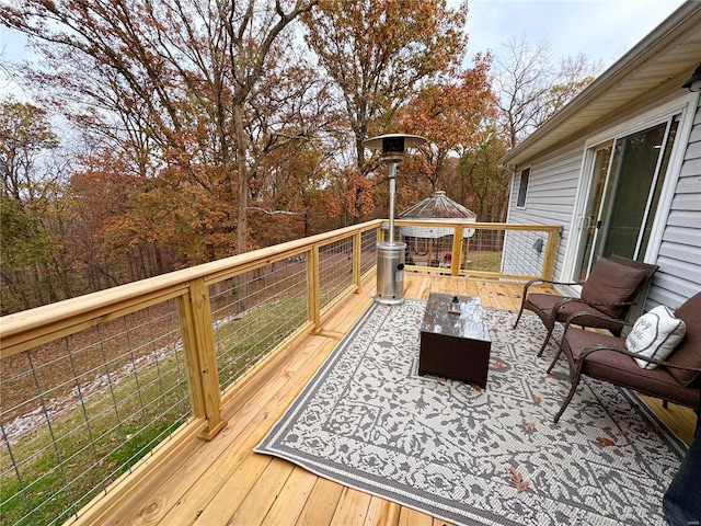 view of wooden terrace