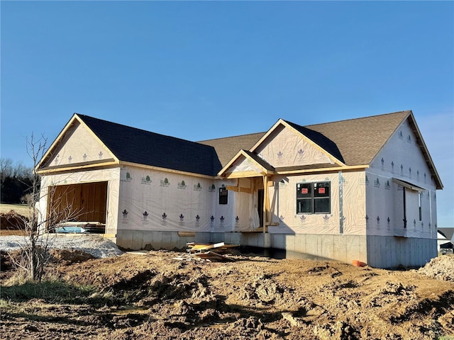 view of unfinished property