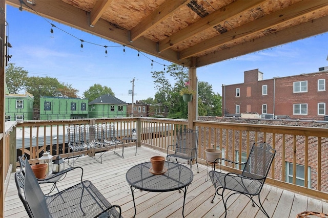 view of wooden terrace